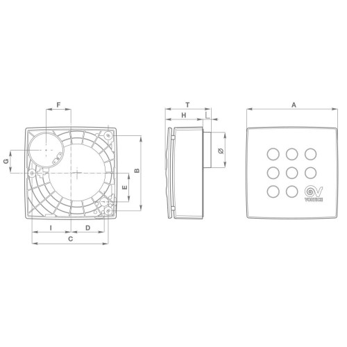 Aspiratore Vortice VORT QUADRO MICRO 100 T ES 11941 2