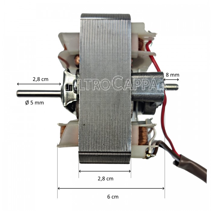 Motor universal de 3 velocidades más cable común K271898R 135 W para capota empotrable MK110