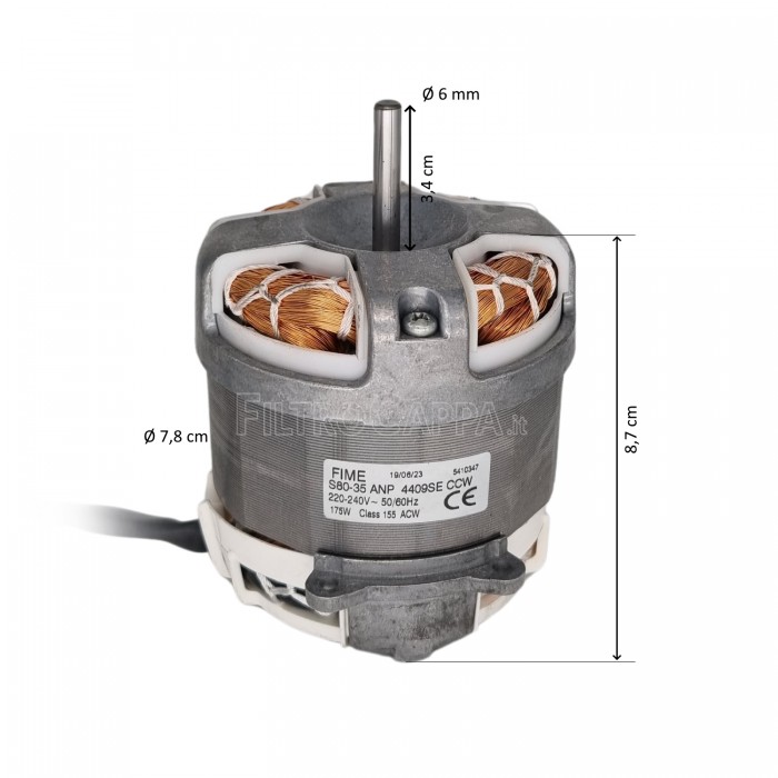 Motor S80-35 ANP 4409SE para Elica BOXIN S LED Exaustor MOT0104617