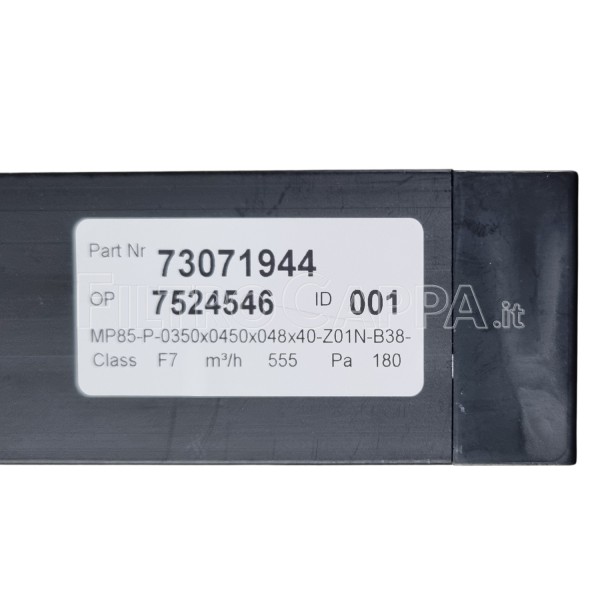 Filtro de alta eficiencia F7 para VORTICE VORT NRG FLAT 45662 450x350x48 4.700.014.953