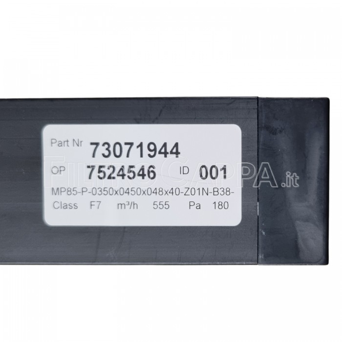 Filtro alta efficenza F7 per VORTICE VORT NRG FLAT 45662 450x350x48 4.700.014.953