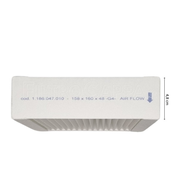 Filtro G4 160X160X48per VORTICE VORT HR 250 11675 1.186.047.010