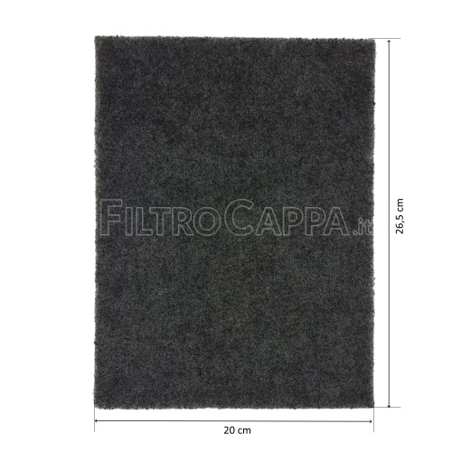 Filtro Carbone 26,5 x 20 x 1 cm per CAPPA AIRONE HAMLET PCR5 ACFCRETT30X20X1010