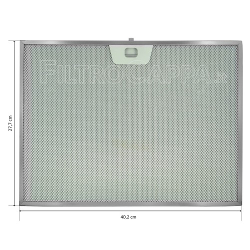 Filtro metálico de aluminio 40,2 x 27,7 cm para campana extractora Franke Faber LITHOS 133.0381.859