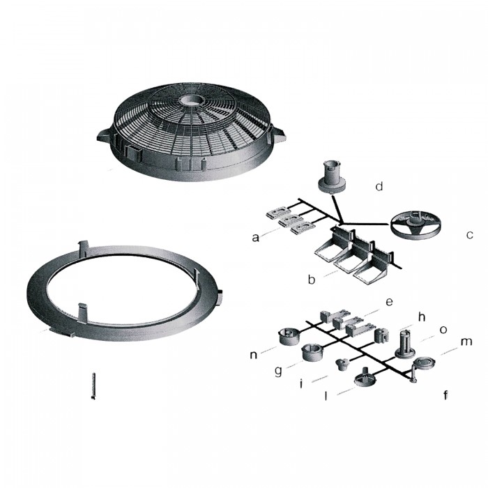 Filtro de carbón universal para campana extractora con varios adaptadores FKS505