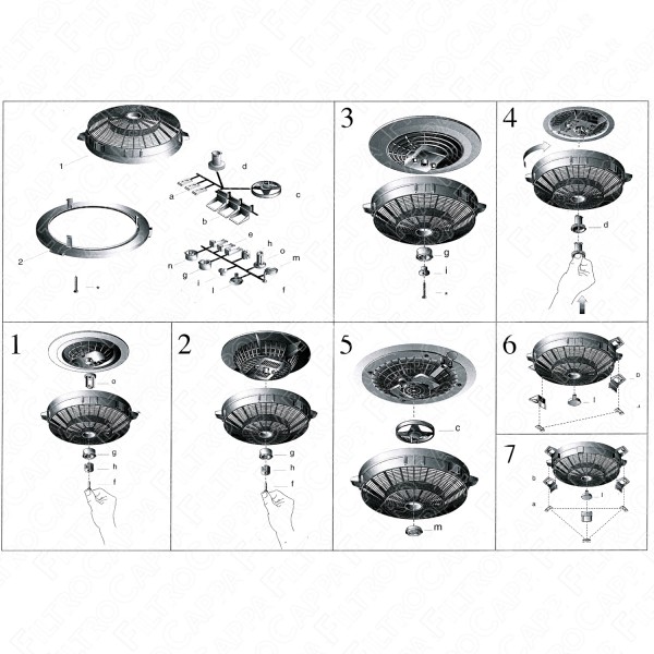 Universal Kohlefilter für Dunstabzugshaube mit verschiedenen Adaptern FKS505