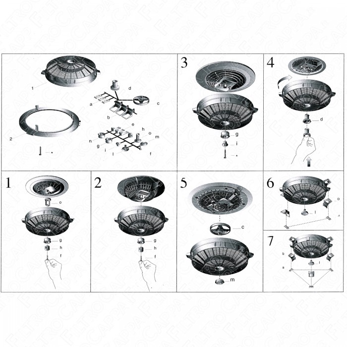 Universal Charcoal Filter for Cooker Hood with Various Adapters FKS505