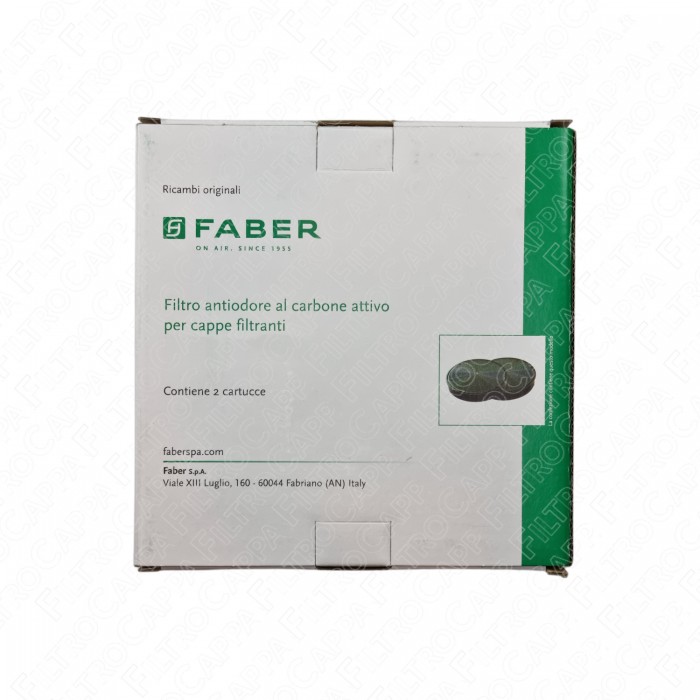 Filtro de carbono (pacote com 2 peças) diâmetro 19,6 x 3 cm ORIGINAL Faber 112.0157.240