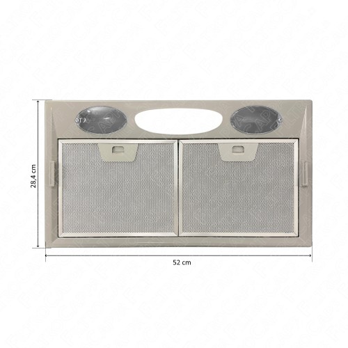 Grille filtrante complète avec diffuseur d'éclairage pour hotte Faber Inca A52