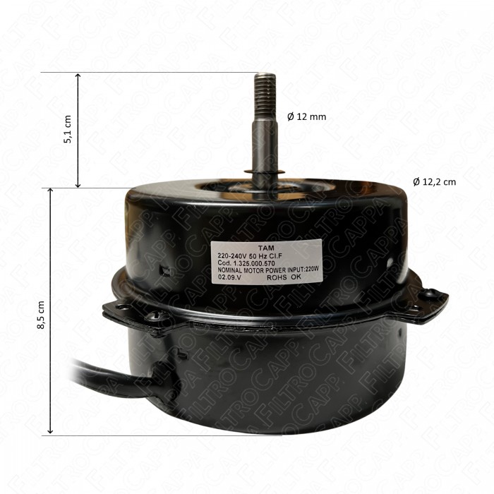 Moteur à roulement 2 vitesses pour Vortice LINEO CA 250 1.325.000.570