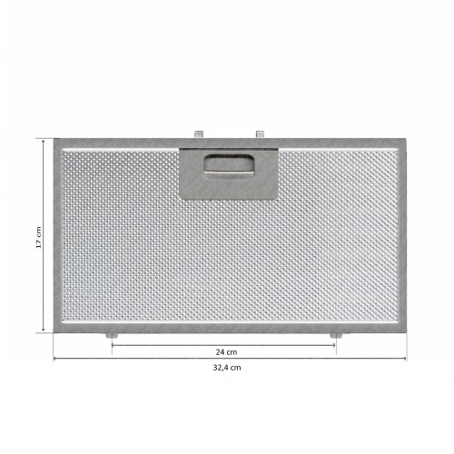 Filtro Metálico Aluminio 32,4 x 17 Cm para Campana Extractora Airlux Best Electrolux 80871536