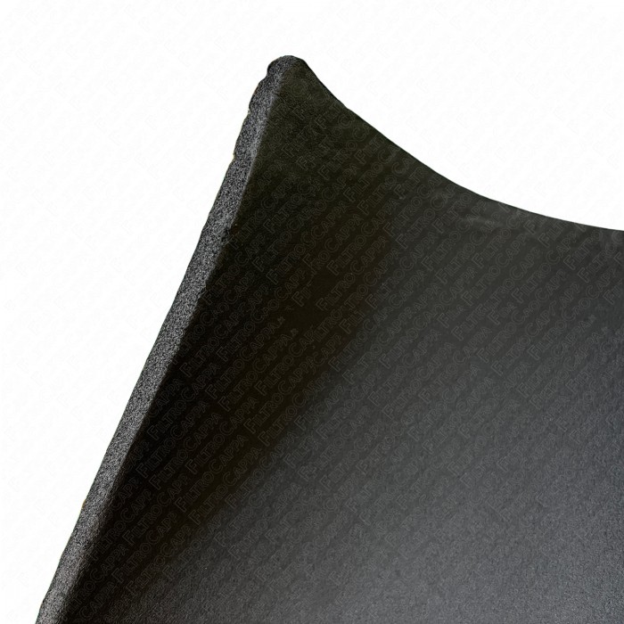 Filtre absorbant acoustique adhésif en éponge noire 200 x 50 cm pour hotte aspirante