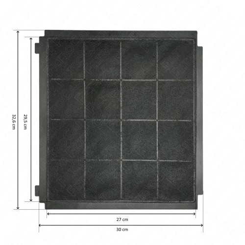 Filtro de carvão 30,1 x 32,8 cm para exaustor Airforce AFCFCA329