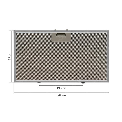 Filtro metálico alumínio 42 x 23 cm para exaustor Faber Grexia 133.0553.127