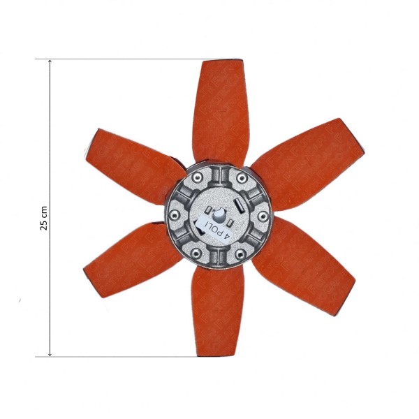Ventilador para motor de ventilador industrial VORTICE E 254 M/T 1.661.000.036