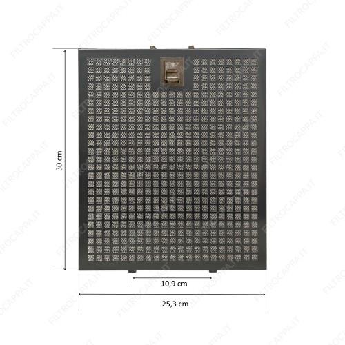Filtro metálico de aluminio 25,3 x 30 cm para campana extractora FABER PRETTY 133.0182.379
