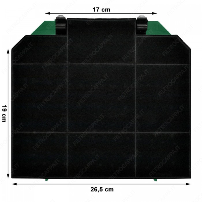 Filtro carbone Long Life 26,7 x 23,7 cm Faber Electrolux FILTER TYPE EFF76 FKS336