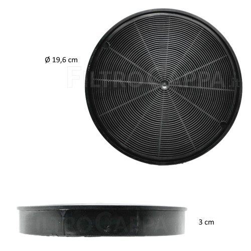 Filtro de Carvão Diâmetro 19,6 cm Altura 3 cm Original Faber SEM CAIXA 112.0169.114 2