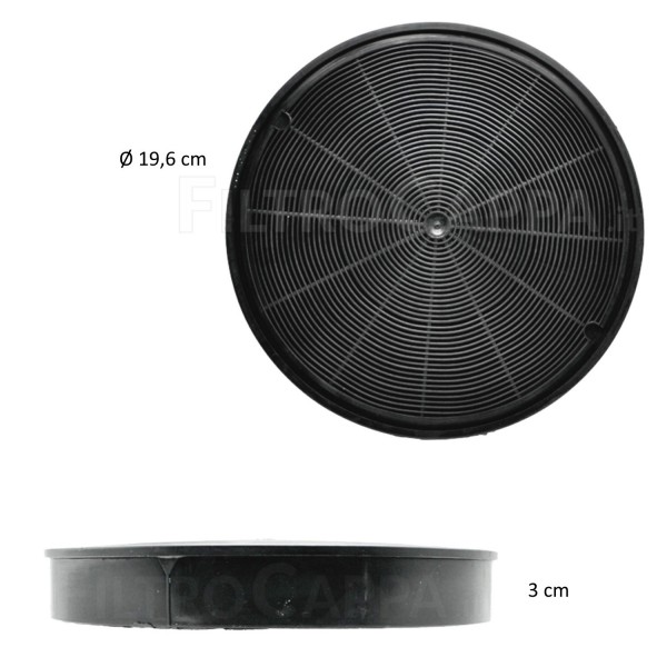 Filtro de Carvão Diâmetro 19,6 cm Altura 3 cm Original Faber SEM CAIXA 112.0169.114