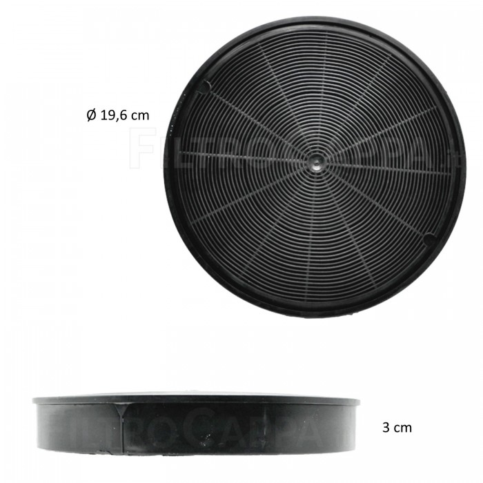 Filtro de Carvão Diâmetro 19,6 cm Altura 3 cm Original Faber SEM CAIXA 112.0169.114