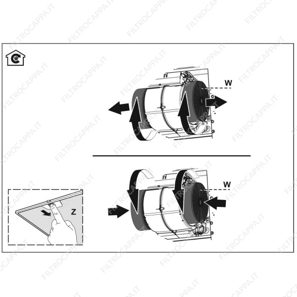 Kohlefilter (2 Stk.) 19,6 cm Durchmesser Langlebig für Faber Franke Dunstabzugshaube FLL8 112.0185.278