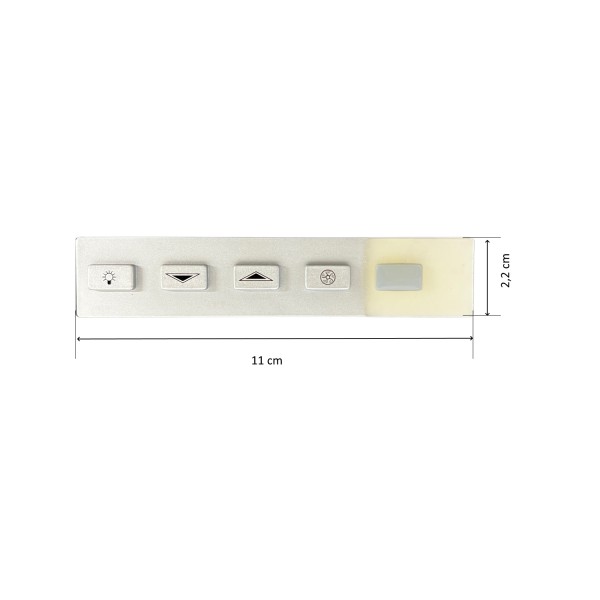 Membrana de chave externa para teclado de exaustor Max Fire 049500650