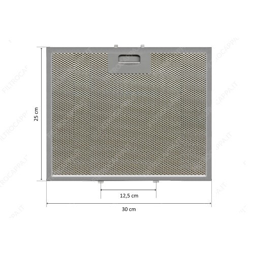 Filtro metallico alluminio 30 x 25 cm Electrolux Max Fire 144200090