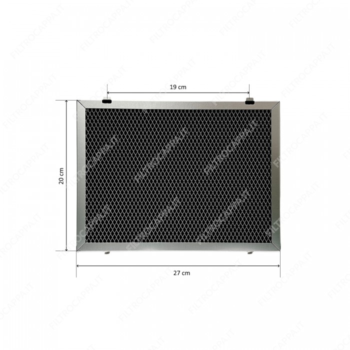 Filtro metálico lavável Carbon Frame 20,2 x 27,1 cm para exaustores Airone Amadeus ACFTCLA20X27X15000 Filtro metálico lavável Carbon Frame 20,2 x 27,1 cm para exaustores Airone Amadeus ACFTCLA20X27X15000