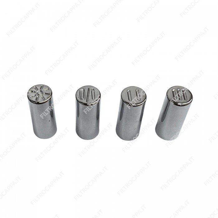 Chrome Buttons for Airone Galvamet Max Fire Cooker Hood Keyboard 0495006600