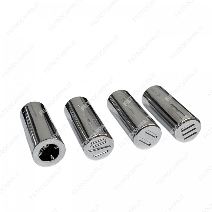 Chrome Buttons for Airone Galvamet Max Fire Cooker Hood Keyboard 0495006600