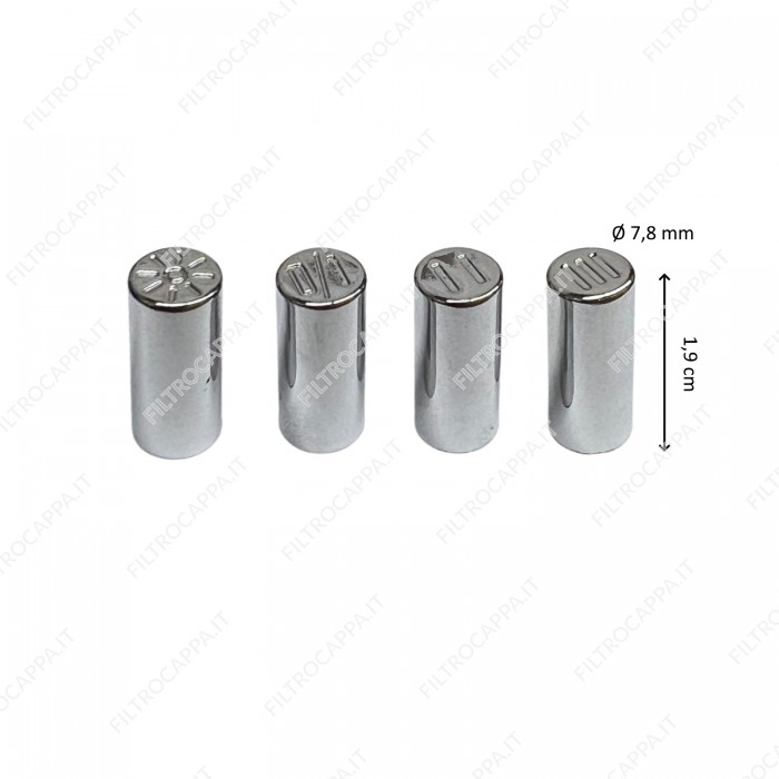Chrome Buttons for Airone Galvamet Max Fire Cooker Hood Keyboard 0495006600