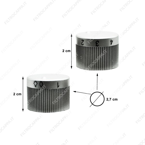 Kit manopole comando luce e velocità per Cappa FABER DROP MUSA 133.0055.944