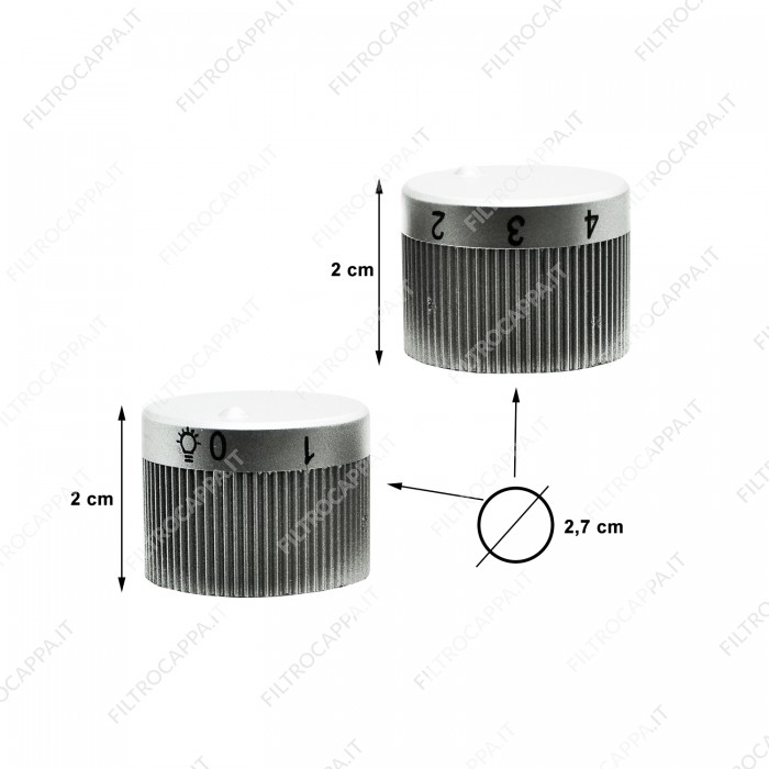 Kit de boutons de commande d'éclairage et de vitesse pour hotte aspirante FABER DROP MUSA 133.0055.944