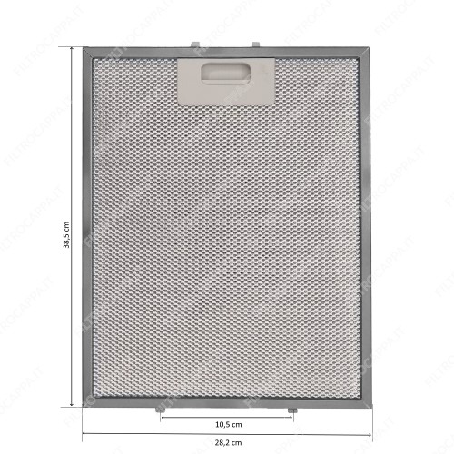 Filtro metallico alluminio 38,5 x 28,2 cm per Cappe Tecnowind N3