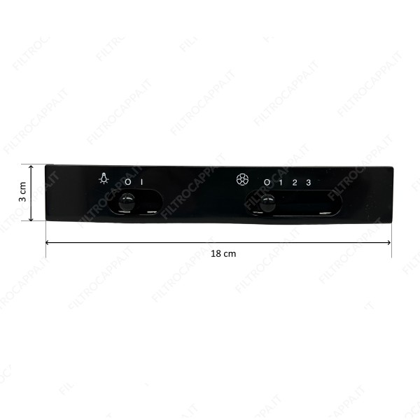 Panneau de commande noir pour hotte aspirante ELICA CU1CPA