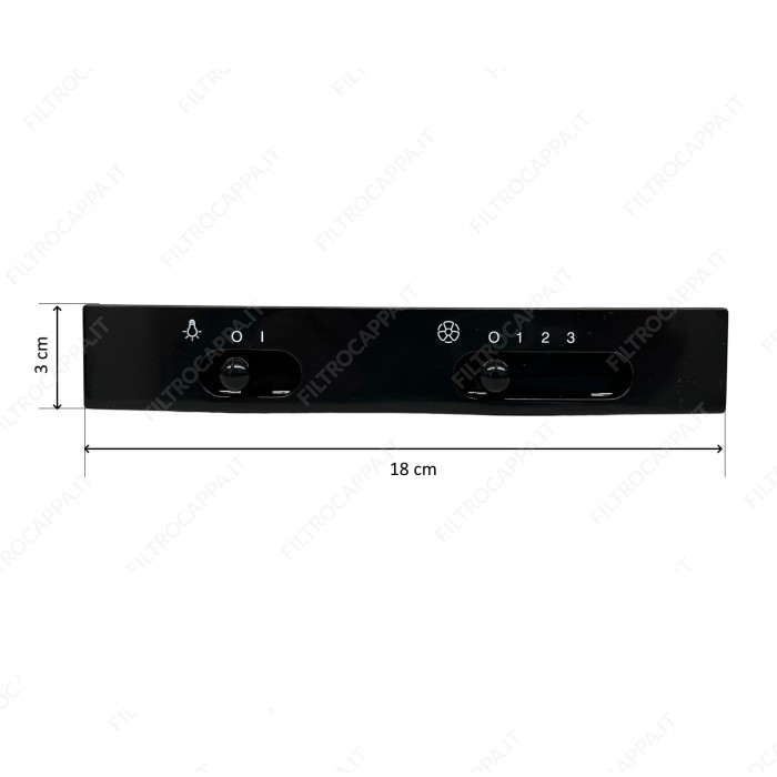 Panel de control negro para campana extractora ELICA CU1CPA