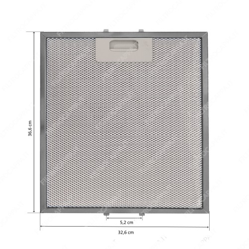 FILTRE MÉTALLIQUE FEU 32,6 X 36,6 CM ELECTROLUX MAX FIRE TURBO AIR ELICA 50290725006