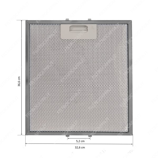 FILTRE MÉTALLIQUE FEU 32,6 X 36,6 CM ELECTROLUX MAX FIRE TURBO AIR ELICA 50290725006