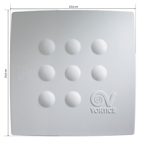 Tampa Frontal Para Extrator Vortice Micro 100 23,6 x 23,6 CM 1.127.001.106