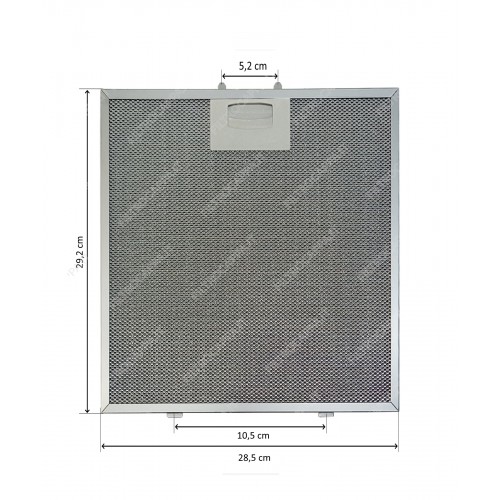 Filtre métallique en aluminium 28,5 x 29,2 cm pour hotte BERTAZZONI K90 SP000862