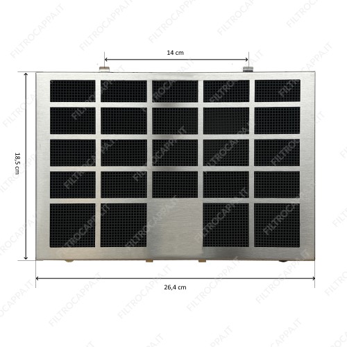 Filtro carbone 26,4 x 18,5 cm per Cappe FALMEC KACL.954 CARBON.ZEO 2