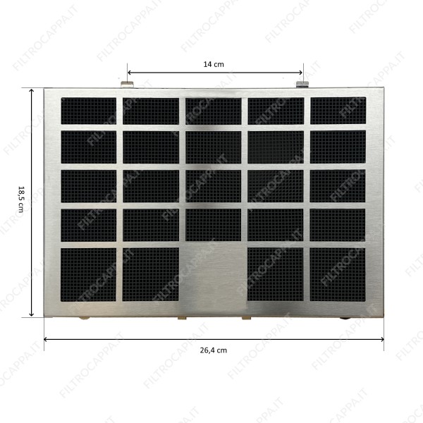 Aktivkohlefilter 26,4 x 18,5 cm für Dunstabzugshauben von FALMEC KACL.954 CARBON.ZEO Aktivkohlefilter 26,4 x 18,5 cm für Dunstabzugshauben von FALMEC KACL.954 CARBON.ZEO
