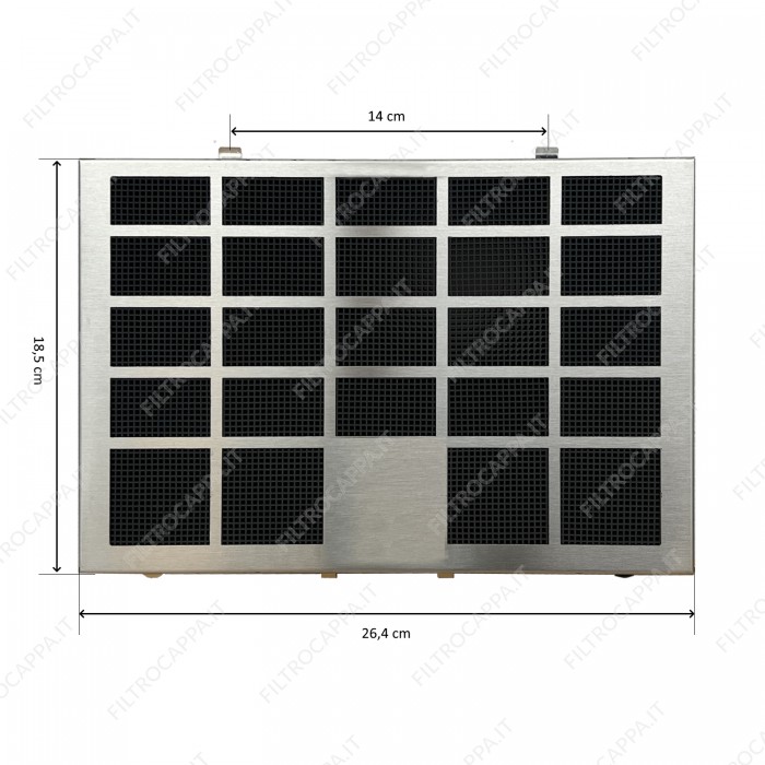 Filtro de carbón 26,4 x 18,5 cm para campanas extractoras FALMEC KACL.954 CARBON.ZEO Filtro de carbón 26,4 x 18,5 cm para campanas extractoras FALMEC KACL.954 CARBON.ZEO