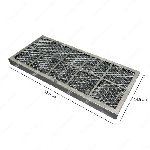 Filtro metallico alluminio 31,5 x 14,5 cm per Cappa Silverline 3413 YT142.3413.02