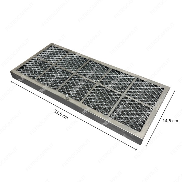 Filtro metallico alluminio 31,5 x 14,5 cm per Cappa Silverline 3413 YT142.3413.02