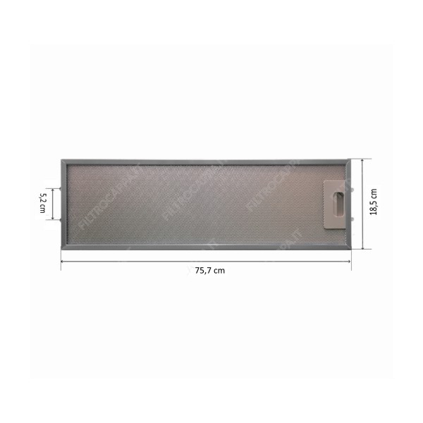 Filtro metallico alluminio 75,7 x 18,5 cm per Cappa Elica Elite GRI0025434A