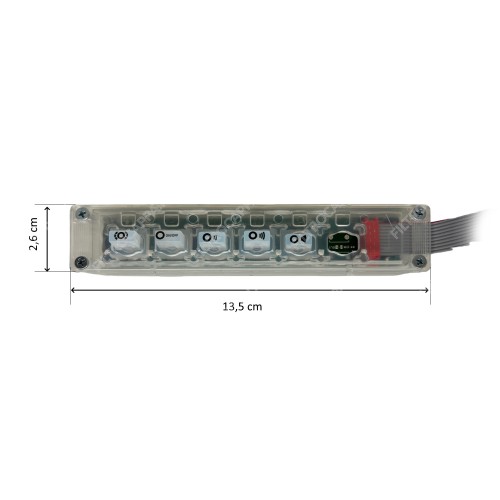 Elektronische Tastatur mit Hintergrundbeleuchtung für Max Fire-Dunstabzugshaube 141301781