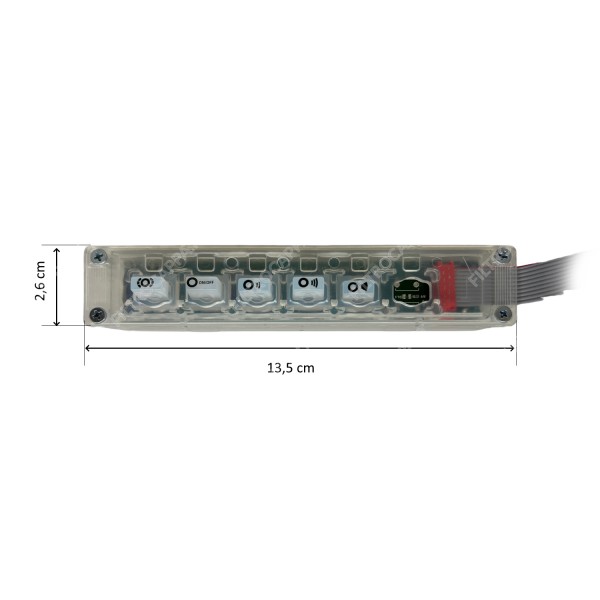 Elektronische Tastatur mit Hintergrundbeleuchtung für Max Fire-Dunstabzugshaube 141301781