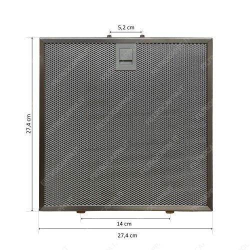 FILTRO DE METAL PARA EXAUSTOR FALMEC ELECTROLUX MAXFIRE 27,4 X 27,4 CM