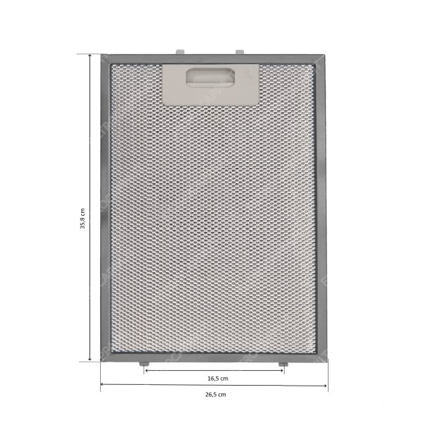 Filtro metallico alluminio 35,8 x 26,5 cm per Cappa BOSCH NEEF BALAY SIEMENS FKA171